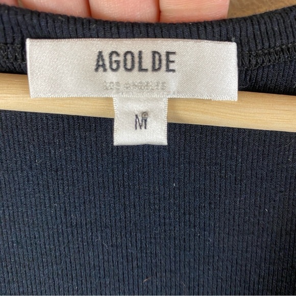 Agolde Rianne Bodysuit High Neck Racerback Ribbed - Picture 13 of 13